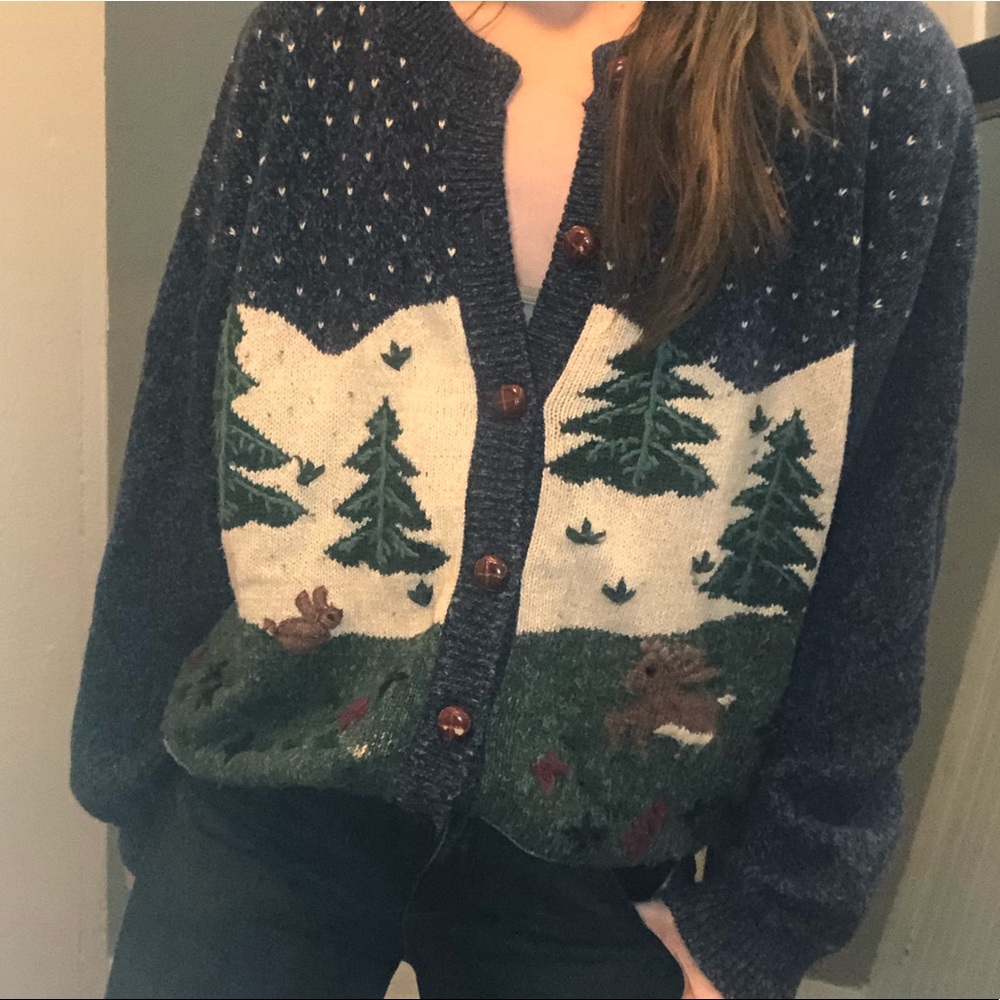 Vintage winter cabin sweater * - Picture 3 of 7